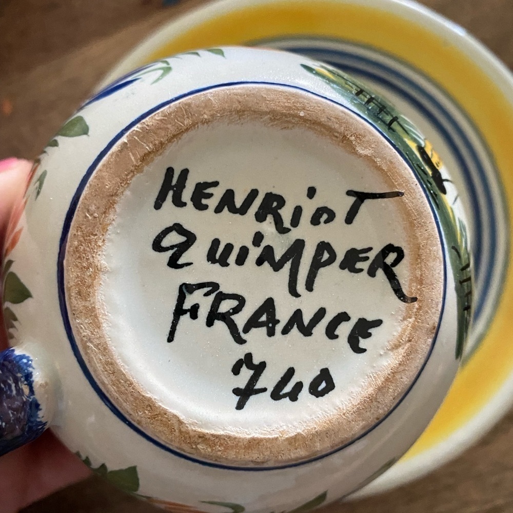 Henriot Quimper Classic French Cup and Saucer